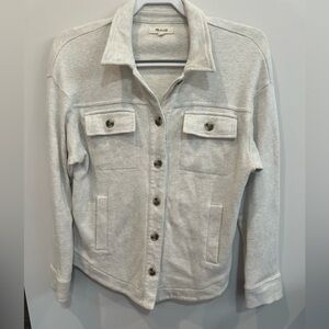 Madewell Light Gray Shacket XS NWOT 100% Cotton